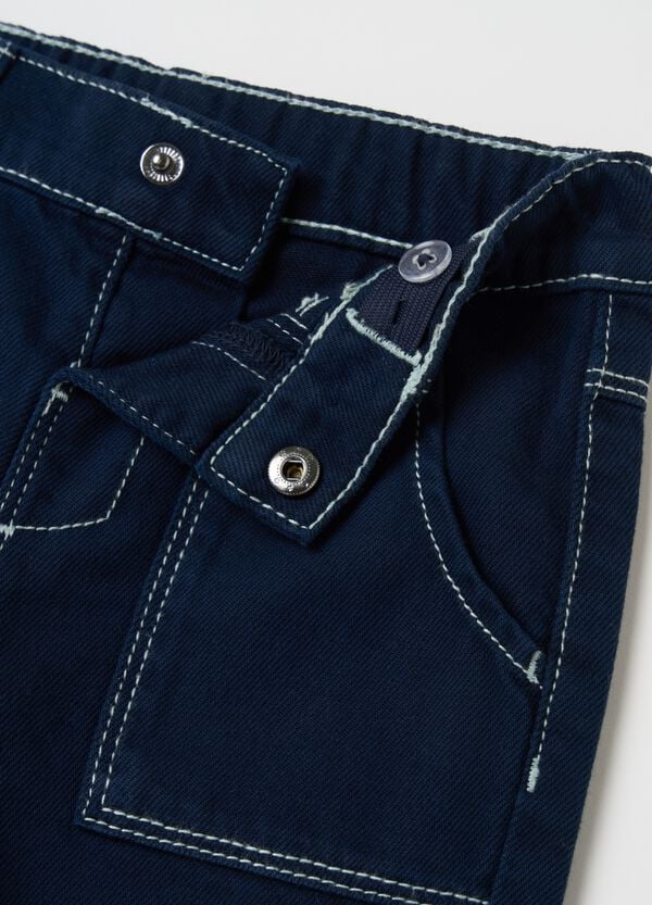 Ovs Jeans In Cotone Con Impunture A Contrasto