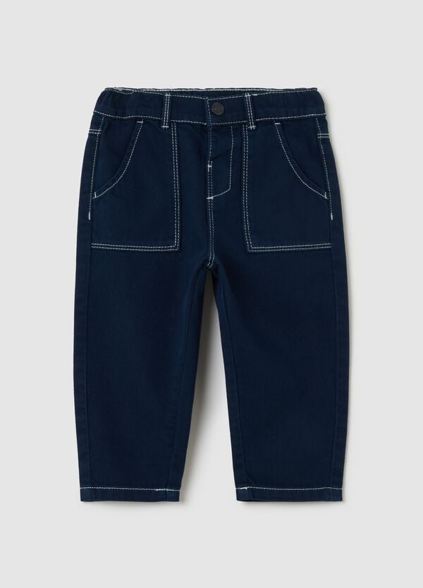 Ovs Jeans in cotone con impunture a contrasto