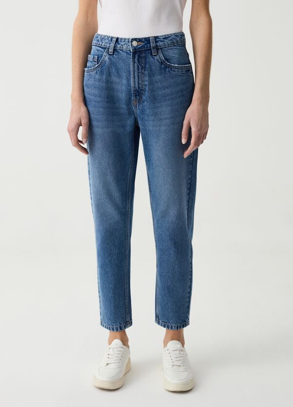 Ovs Jeans Mom Fit Cropped