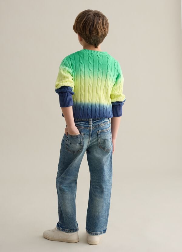 Ovs Jeans Regular Fit Cinque Tasche Con Abrasioni