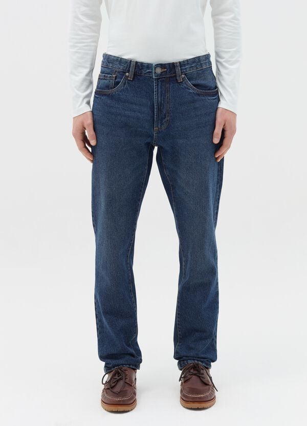 Ovs Jeans Regular Fit Con Scoloriture