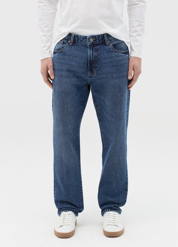 Ovs Jeans Regular Fit Con Scoloriture