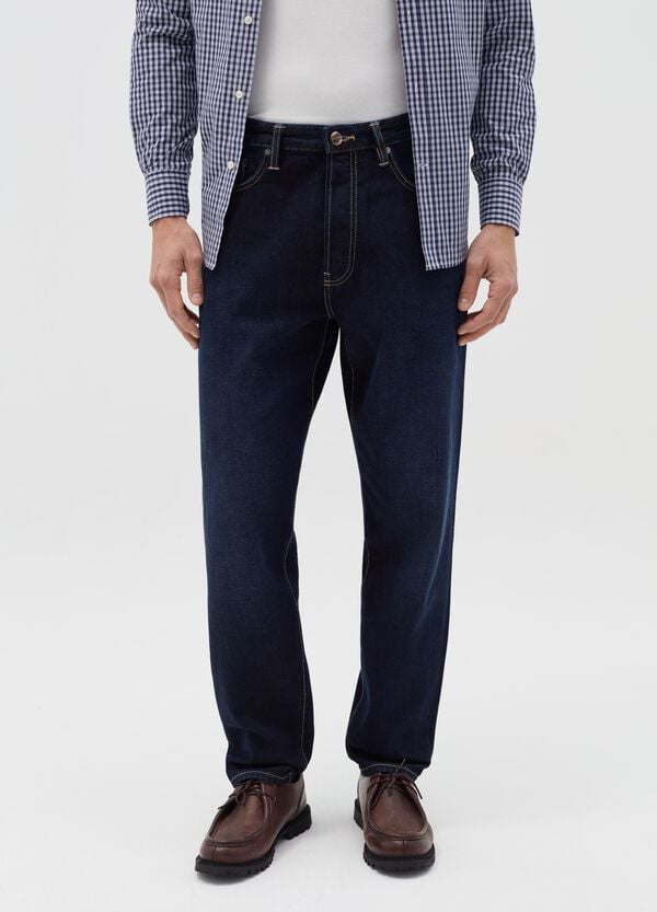 Ovs Jeans Regular Tapered Fit Blu