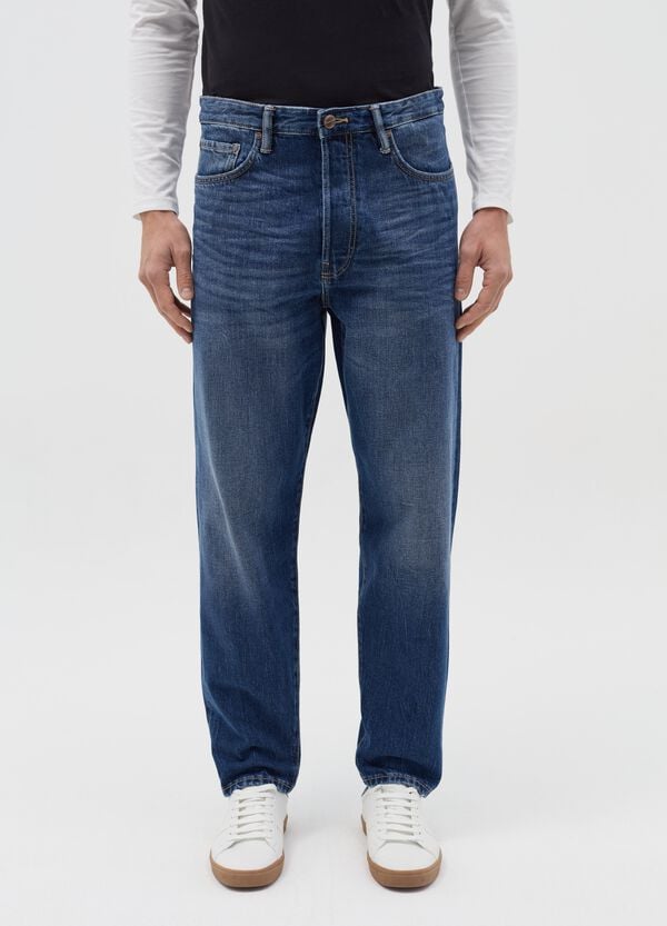 Ovs Jeans Regular Tapered Fit Blu