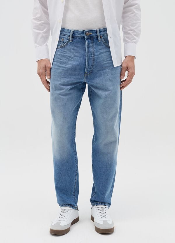 Ovs Jeans Regular Tapered Fit Blu