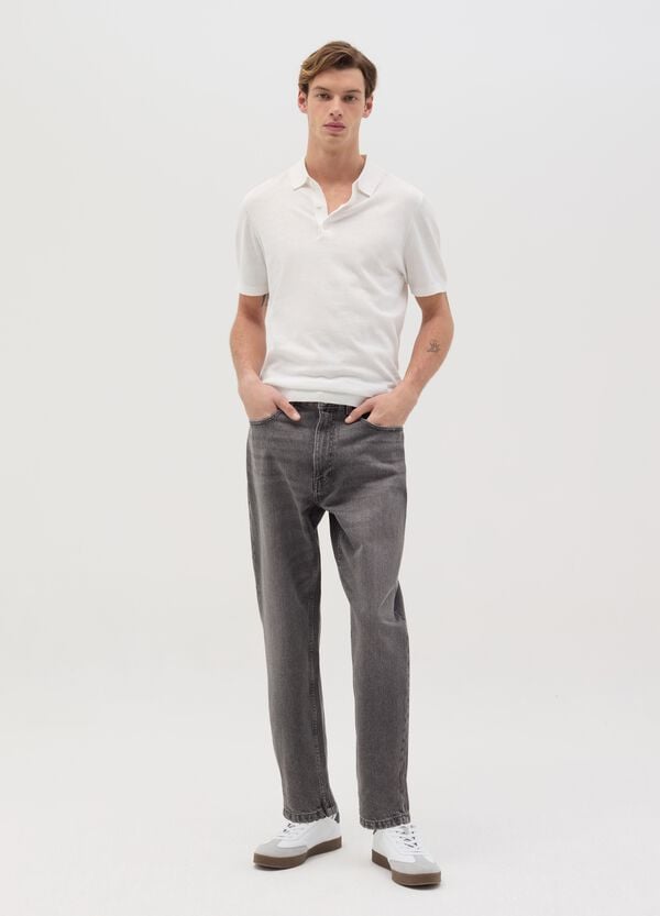 Ovs Jeans regular tapered fit con scoloriture