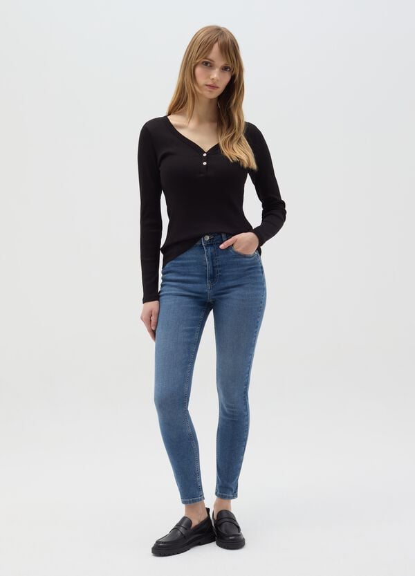 Ovs Jeans skinny fit a vita alta