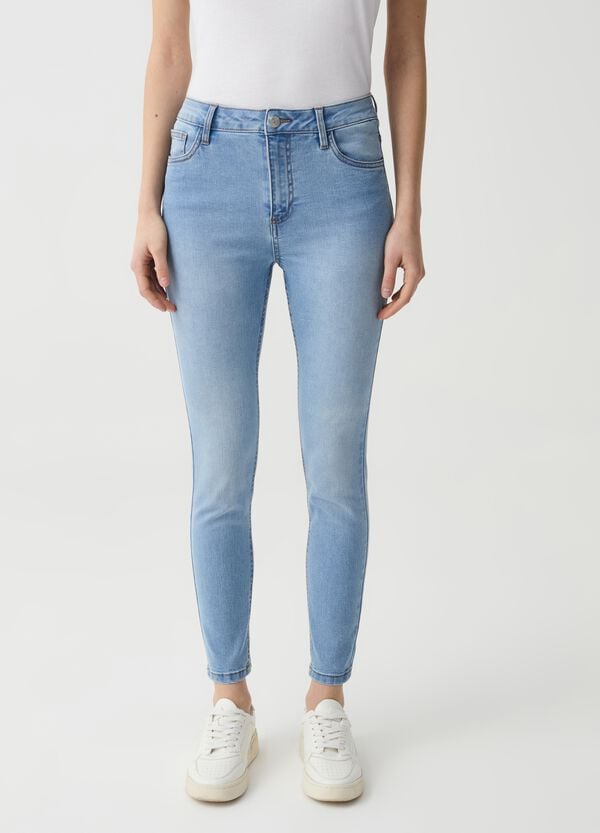Ovs Jeans Skinny Fit Cropped Cinque Tasche