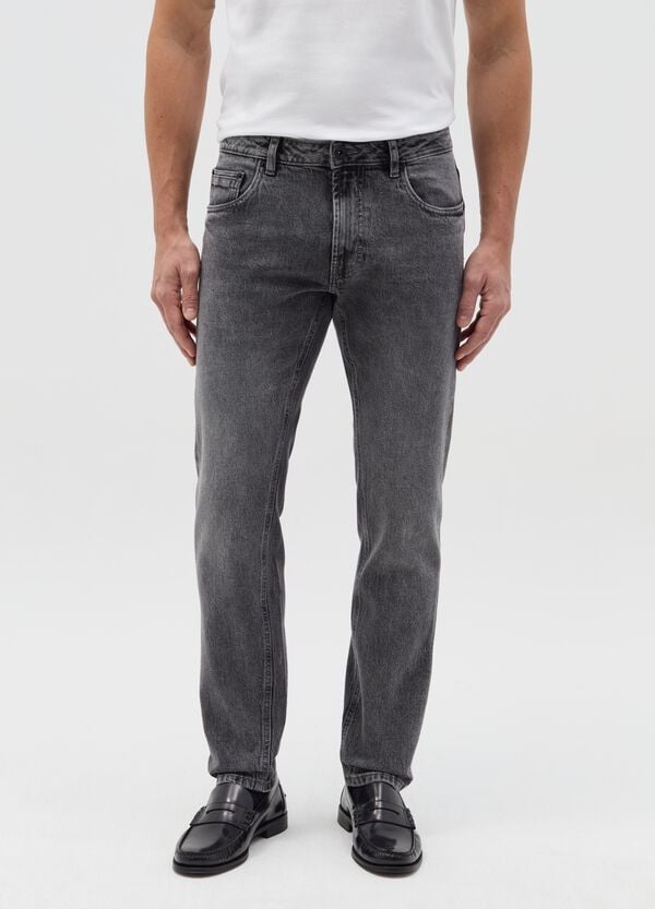Ovs Jeans Slim Fit Acid Wash