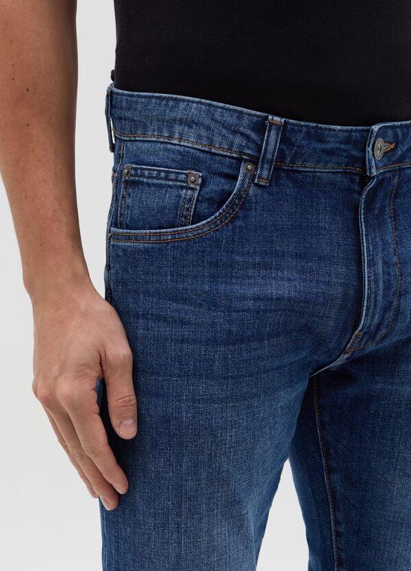 Ovs Jeans Slim Fit In Cotone Cross Hatch