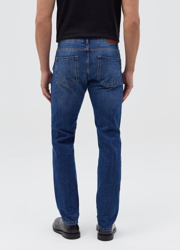 Ovs Jeans Slim Fit In Cotone Cross Hatch