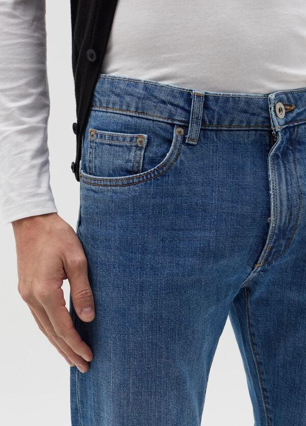 Ovs Jeans Slim Fit In Cotone Cross Hatch