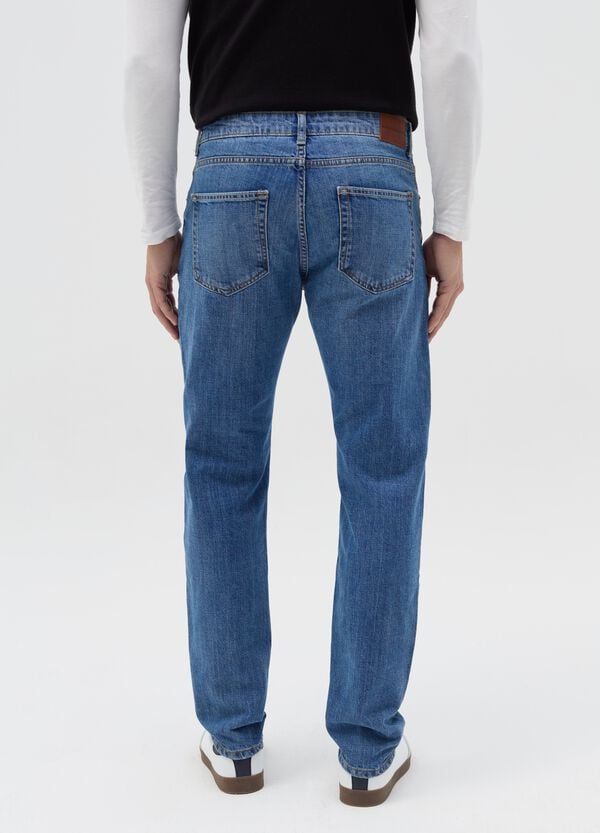 Ovs Jeans Slim Fit In Cotone Cross Hatch