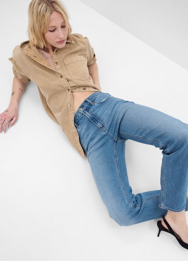 Ovs Jeans Straight Fit A Vita Alta