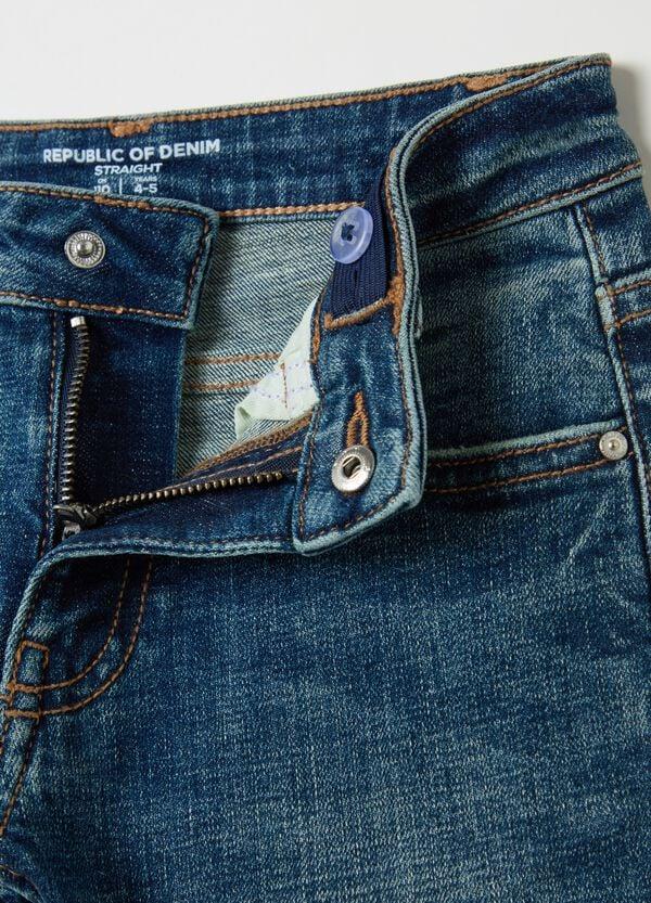 Ovs Jeans Straight Fit Con Abrasioni E Stampa