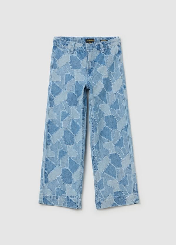 Ovs Jeans Straight Fit Effetto Patchwork