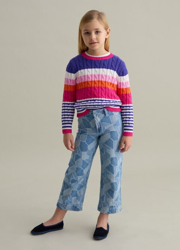 Ovs Jeans straight fit effetto patchwork