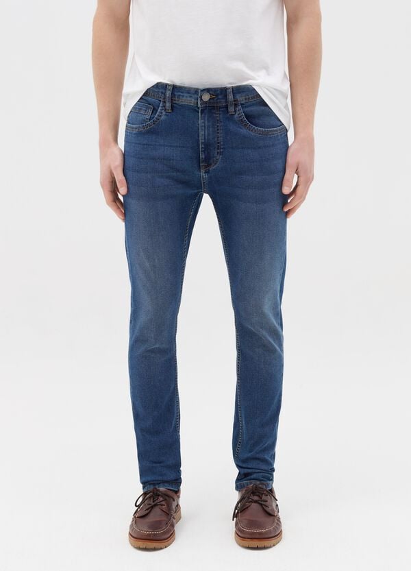 Ovs Jeans Super Skinny Fit Con Scoloriture