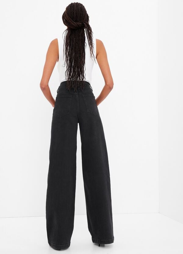 Ovs Jeans Wide Leg A Vita Alta