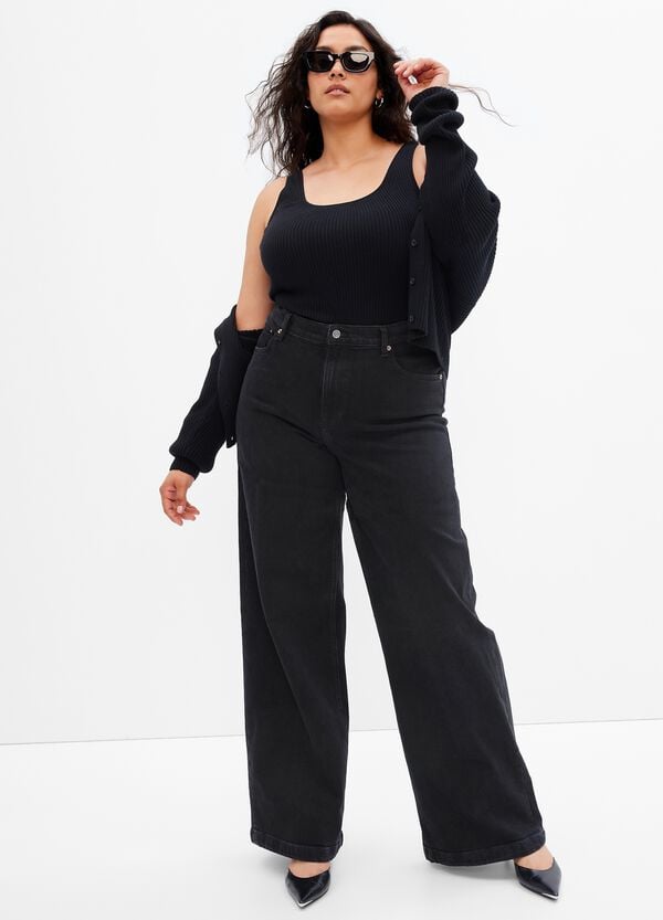 Ovs Jeans Wide Leg A Vita Alta