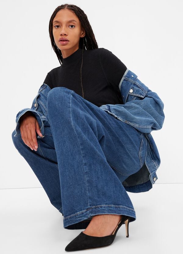 Ovs Jeans Wide Leg A Vita Alta