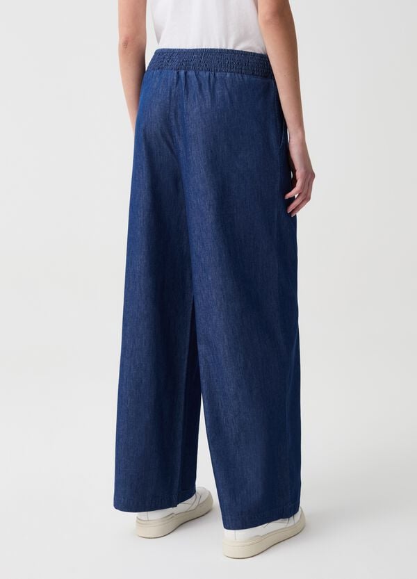 Ovs Jeans Wide Leg In Tessuto Fluido