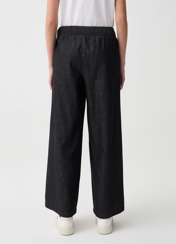 Ovs Jeans Wide Leg In Tessuto Fluido