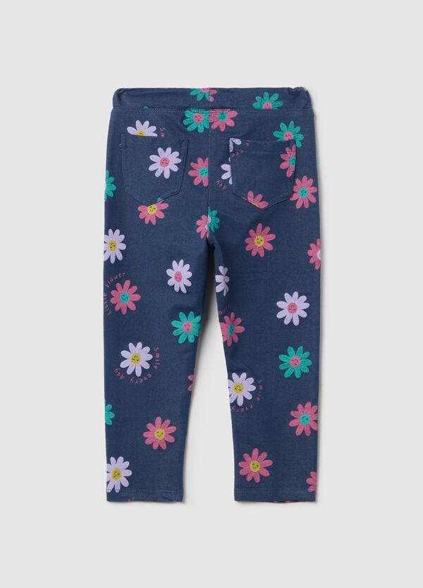 Ovs Jeggings Con Stampa Fiori "lucky Flower"