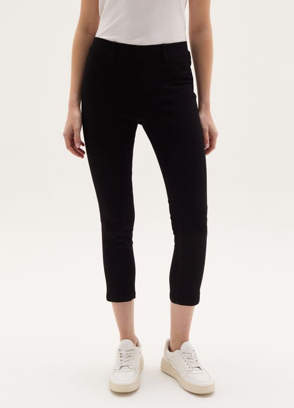 Ovs Jeggings Crop Skinny Fit Con Spacchetti