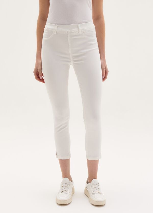 Ovs Jeggings Crop Skinny Fit Con Spacchetti