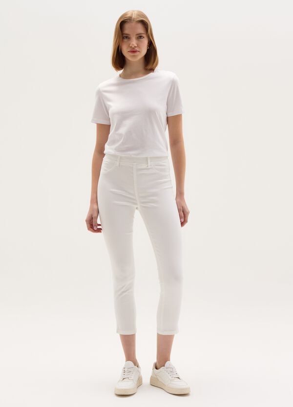 Ovs Jeggings crop skinny fit con spacchetti