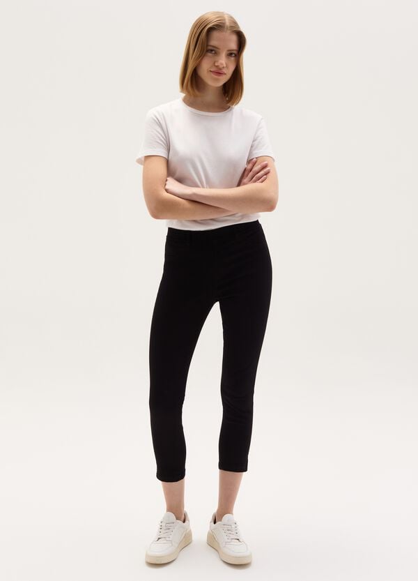 Ovs Jeggings crop skinny fit con spacchetti