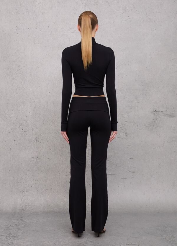 Ovs Jersey Yoga Pants Black