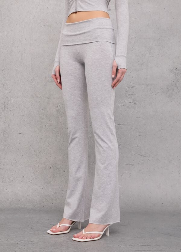 Ovs Jersey Yoga Pants Grey Mélange