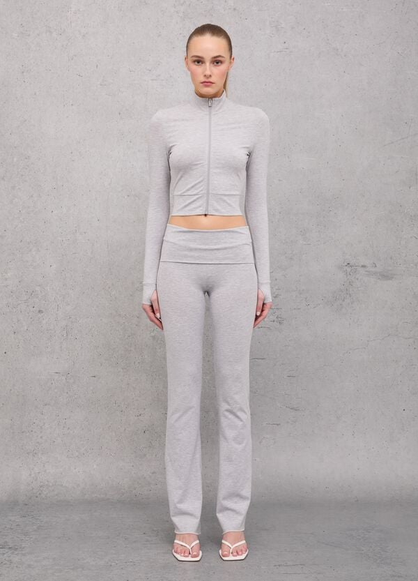 Ovs Jersey Yoga Pants Grey Mélange