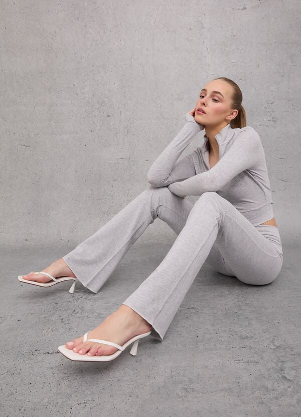 Ovs Jersey Yoga Pants Grey Mélange