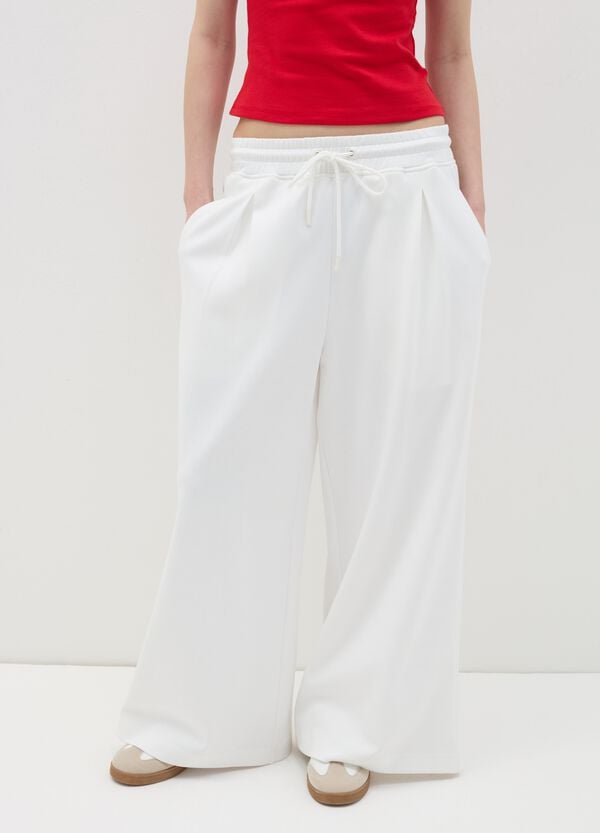 Ovs Joggers A Gamba Larga Con Dettaglio In Vita