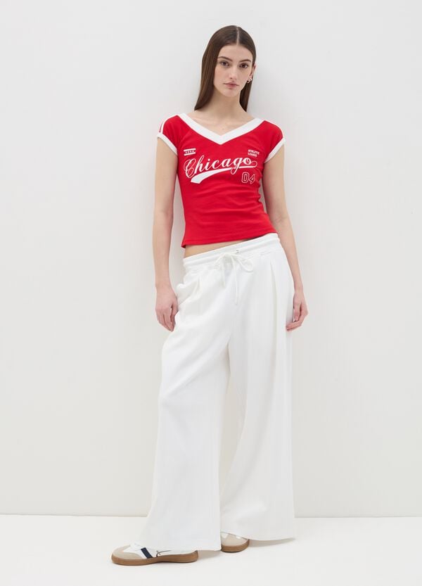 Ovs Joggers a gamba larga con dettaglio in vita