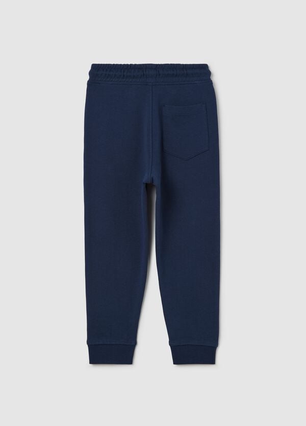Ovs Joggers Blu In Cotone Con Coulisse E Stampa
