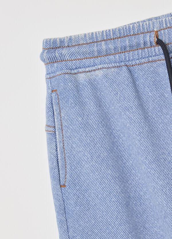 Ovs Joggers Cargo Effetto Denim Con Coulisse