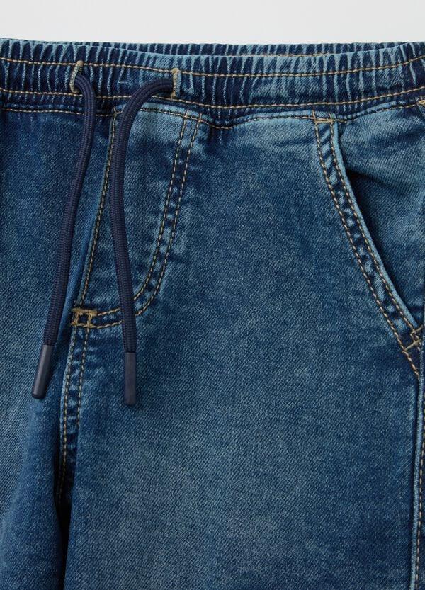 Ovs Joggers Cargo In Denim Con Coulisse