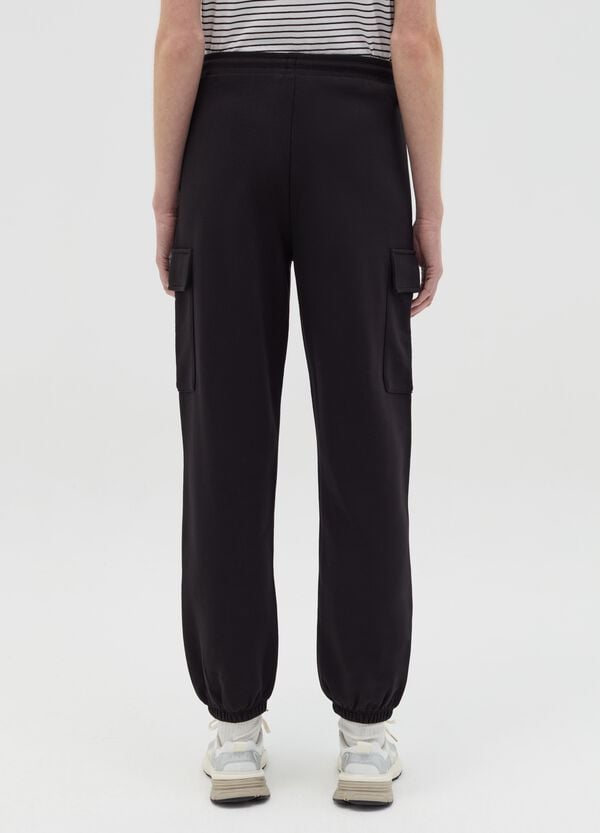 Ovs Joggers Cargo In Felpa Con Coulisse