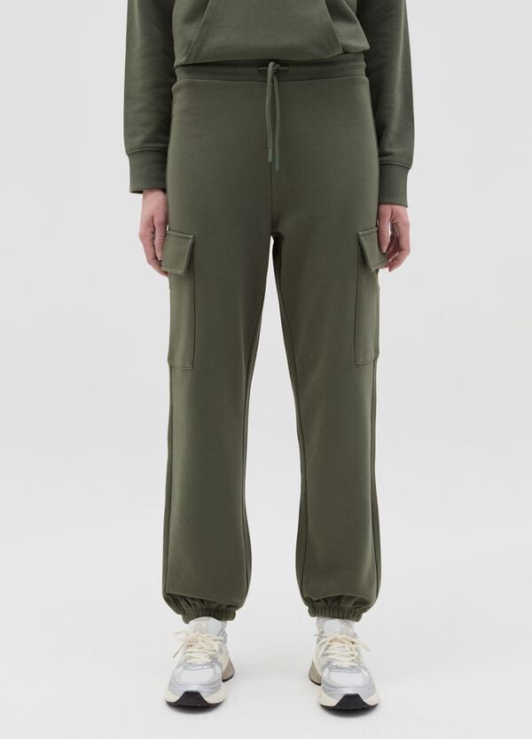 Ovs Joggers Cargo In Felpa Con Coulisse