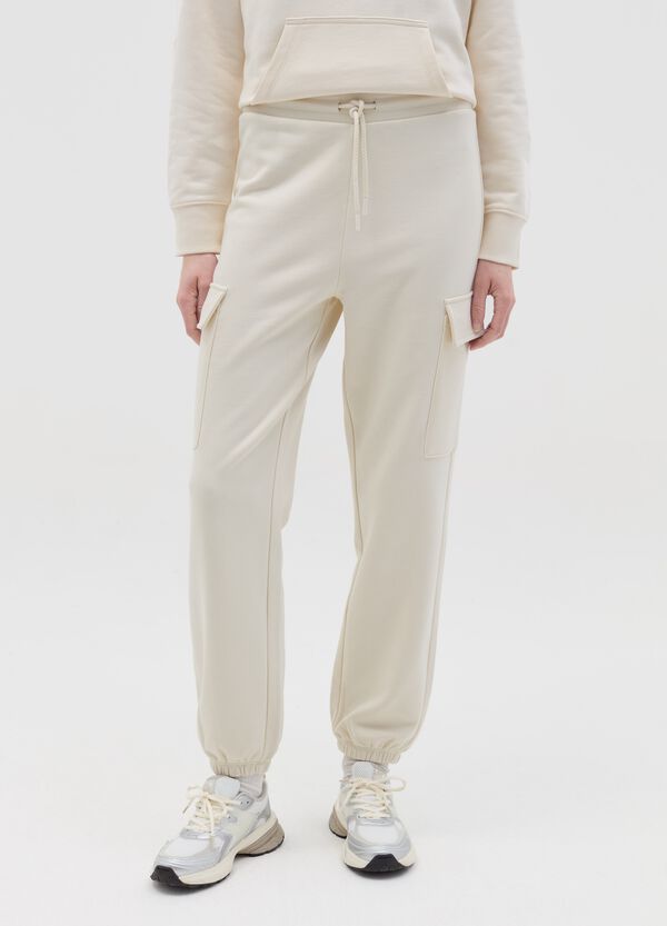 Ovs Joggers Cargo In Felpa Con Coulisse