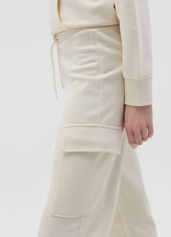 Ovs Joggers Cargo In Felpa Con Coulisse