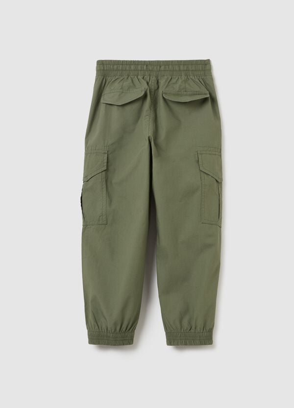 Ovs Joggers Cargo In Tela Di Cotone Con Coulisse