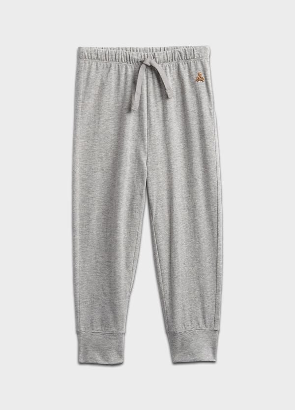 Ovs Joggers con coulisse e ricamo orsetto