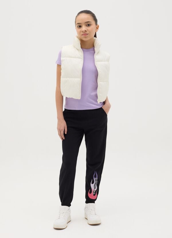 Ovs Joggers con coulisse e stampa fiamme "Hope"