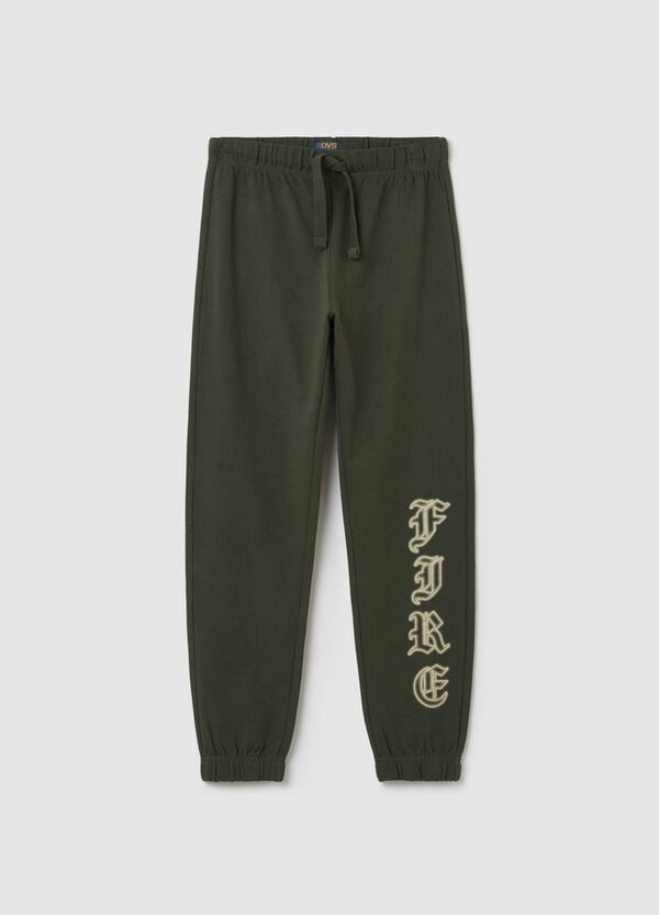 Ovs Joggers Con Coulisse E Stampa "Fire"