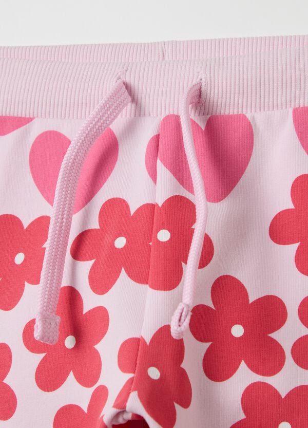 Ovs Joggers Con Coulisse Stampa Fiori E Cuori